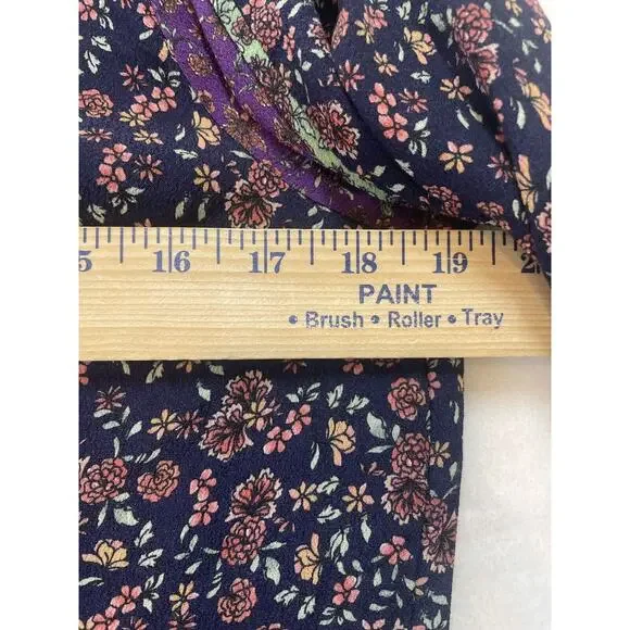 Veronica Beard Xanita Dress Womens 10 Multi Floral Mini Button Down Peasant Boho - Picture 12 of 16